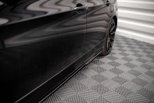 Seitenschweller Ansatz (Paar) passend für BMW 3er E90 schwarz Hochglanz
