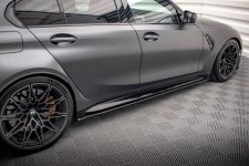 Seitenschweller Ansatz (Paar) passend für BMW M3 G80 roter Kern
