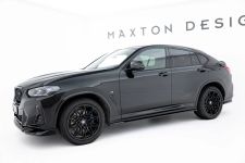 Seitenschweller Ansatz (Paar) passend für BMW X4 M-Paket G02 FL schwarz Hochglanz