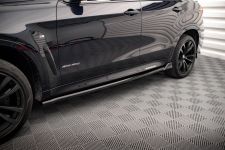 Seitenschweller Ansatz (Paar) V.2 passend für BMW X6 M-Paket F16 Carbon Look