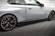 Seitenschweller Ansatz (Paar) + Flaps passend für BMW 2 Coupe M-Paket / M240i G42 schwarz Hochglanz