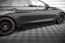 Seitenschweller Ansatz (Paar) + Flaps passend für BMW 4er Gran Coupe F36 schwarz Hochglanz