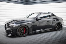 Seitenschweller Ansatz (Paar) V.1 passend für BMW M2 G87 schwarz Hochglanz
