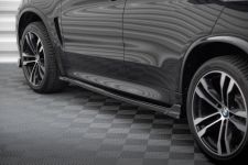 Seitenschweller Ansatz (Paar) V.2 passend für BMW X5 M-Paket F15 schwarz Hochglanz