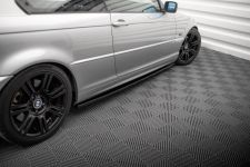 Seitenschweller Ansatz (Paar) passend für BMW 3er Coupe E46 schwarz Hochglanz