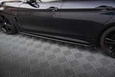 Seitenschweller Ansatz (Paar) V.3 passend für BMW 4er Coupe / Gran Coupe / Cabrio M-Paket F32 / F36 / F33 schwarz Hochglanz