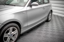 Seitenschweller Ansatz (Paar) V.2 passend für BMW 1er E81 FL schwarz Hochglanz