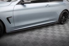 Seitenschweller Ansatz (Paar) V.2 passend für BMW 4er Coupe / Gran Coupe / Cabrio M-Paket F32 / F36 / F33 schwarz Hochglanz