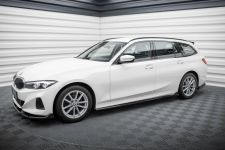 Seitenschweller Ansatz (Paar) passend für BMW 3er Limousine / Touring G20 / G21 FL schwarz Hochglanz
