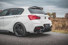 Diffusor Flaps V.3 passend für BMW 1er F20 M-Paket FL / M140i roter Kern + Hochglanz Flaps