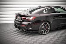 Diffusor Flaps passend für BMW 4er M-Paket G22 roter Kern + Hochglanz Flaps