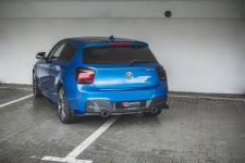Heckansatz Diffusor passend für BMW M135i F20 schwarz-rot