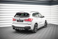 Heckansatz Diffusor passend für BMW X1 M-Paket F48 roter Kern