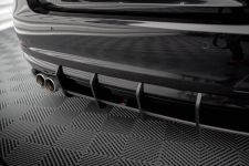 Heckansatz Diffusor passend für BMW 4er Gran Coupe F36 roter Kern + Hochglanz Flaps