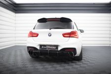 Heckansatz Diffusor V.3 passend für BMW 1er M-Paket F20 FL (Einzelauspuff li.) schwarz Hochglanz