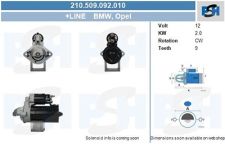 Bv Psh Anlasser [Hersteller-Nr. 210.509.092.010] für BMW, Opel