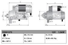 DENSO Starter 12V für BMW 12412344243 2344243 12417521116 DSN1375