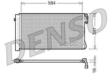 DENSO Kondensator, Klimaanlage 341x584x16 für BMW 64539169526 64539229021 64536930039 DCN05012