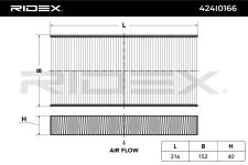 RIDEX Innenraumfilter 424I0166 Filter, Innenraumluft,Pollenfilter PEUGEOT,CITROËN,407 SW (6E_),407 (6D_),407 Coupe (6C_),407 SW Kasten / Kombi (6E_)