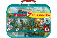 Schmidt Spiele 56495 Dinos, Puzzle-Box, 2x60, 2x100 Teile