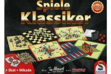 Spielesammlung Schmidt Spiele Klassiker Idee+Spiel Limited Edition (Kniffel, Mensch ärgere Dich nicht, Mikado, Skat)