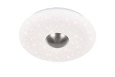 LED Deckenleuchte, Ø 29 cm, 12 W, Matt-Nickel-Weiß