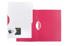 Idena Clipmappe Mappe Ordner A4 PP weiß-pink für bis zu 30 Blätter
