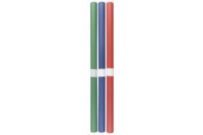 Idena Buchschutzpapier 3er Set: mit roter, blauer und grüner Rolle jeweils 2mx50cm