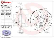 BREMBO Bremsscheibe 09.A427.1X Bremsscheiben,Scheibenbremsen FORD,VOLVO,LAND ROVER,MONDEO IV Turnier (BA7),S-MAX (WA6),GALAXY (WA6),MONDEO IV (BA7)