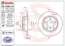 BREMBO Bremsscheibe 08.5366.21 Bremsscheiben,Scheibenbremsen BMW,3 Limousine (E46),3 Coupe (E46),3 Limousine (E36),3 Coupe (E36),3 Compact (E46)
