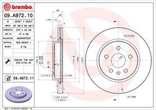 BREMBO Bremsscheibe 09.A972.11 Bremsscheiben,Scheibenbremsen OPEL,CHEVROLET,SAAB,INSIGNIA Caravan,INSIGNIA,INSIGNIA Stufenheck