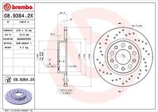 BREMBO Bremsscheibe 08.9364.2X Bremsscheiben,Scheibenbremsen FIAT,ALFA ROMEO,JEEP,500X (334_),159 Sportwagon (939),GIULIETTA (940),159 (939)
