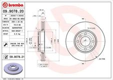 BREMBO Bremsscheibe 09.9078.21 Bremsscheiben,Scheibenbremsen MERCEDES-BENZ,RENAULT,DACIA,CITAN Kasten (415),Citan Kombi / Tourer (415)