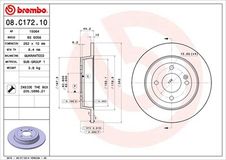 BREMBO Bremsscheibe 08.C172.10 Bremsscheiben,Scheibenbremsen HYUNDAI,KIA,i20 Schrägheck (GB, IB),i20 ACTIVE (GB),i20 Coupe,i20 Hatchback Van (GB, IB)