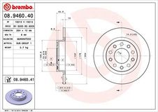 BREMBO Bremsscheibe 08.9460.41 Bremsscheiben,Scheibenbremsen ALFA ROMEO,GIULIETTA (940),Giulietta Kastenwagen (940_)