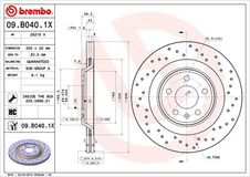 BREMBO Bremsscheibe 09.B040.1X Bremsscheiben,Scheibenbremsen AUDI,A4 Avant (8K5, B8),Q5 (8RB),A4 Limousine (8K2, B8),A5 Sportback (8TA),A5 Coupe (8T3)