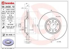 BREMBO Bremsscheibe 09.A430.11 Bremsscheiben,Scheibenbremsen FIAT,PEUGEOT,TOYOTA,Scudo (270_, 272_),Scudo Kastenwagen (270_, 272_)