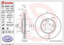 BREMBO Bremsscheibe 09.8304.21 Bremsscheiben,Scheibenbremsen MERCEDES-BENZ,C-Klasse Limousine (W203),C-Klasse T-modell (S203),CLK (C209)