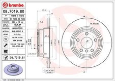 BREMBO Bremsscheibe 08.7019.81 Bremsscheiben,Scheibenbremsen BMW,X5 (E53)