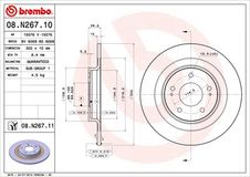 BREMBO Bremsscheibe COATED DISC LINE 08.N267.11 Bremsscheiben,Scheibenbremsen PEUGEOT,CITROËN,MITSUBISHI,4008 SUV,C4 AIRCROSS,ASX (GA_W_)