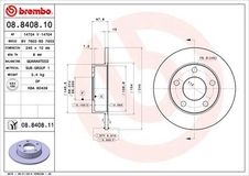 BREMBO Bremsscheibe 08.8408.11 Bremsscheiben,Scheibenbremsen VW,AUDI,PASSAT Variant (3B6),PASSAT Variant (3B5),PASSAT (3B3),PASSAT (3B2)
