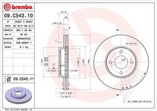 BREMBO Bremsscheibe 09.C543.11 Bremsscheiben,Scheibenbremsen NISSAN,MICRA IV (K13),NOTE (E12)