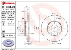 BREMBO Bremsscheibe 09.9464.21 Bremsscheiben,Scheibenbremsen MAZDA,5 (CR19),3 (BK),3 (BL),5 (CW),PREMACY (CP),3 Stufenheck (BK),3 Stufenheck (BL)