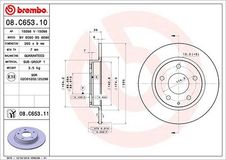 BREMBO Bremsscheibe 08.C653.11 Bremsscheiben,Scheibenbremsen MAZDA,3 Schrägheck (BM, BN),CX-3 (DK),3 Limousine (BM, BN),3 Schrägheck (BP),CX-30 (DM)