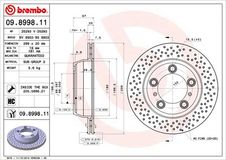 BREMBO Bremsscheibe 09.8998.11 Bremsscheiben,Scheibenbremsen PORSCHE,BOXSTER (987),CAYMAN (987),BOXSTER (981),CAYMAN (981),718 BOXSTER (982)