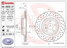 BREMBO Bremsscheibe 09.A959.21 Bremsscheiben,Scheibenbremsen MERCEDES-BENZ,M-Klasse (W166),GLE (W166),GLE Coupe (C292)