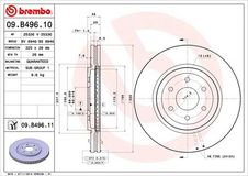 BREMBO Bremsscheibe 09.B496.11 Bremsscheiben,Scheibenbremsen NISSAN,NP300 Navara Pickup (D40),Pathfinder III (R51)