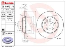 BREMBO Bremsscheibe 09.B973.11 Bremsscheiben,Scheibenbremsen VW,Amarok Pickup (2HA, 2HB, S1B, S6B, S7A, S7B)