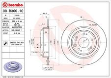 BREMBO Bremsscheibe 08.B360.10 Bremsscheiben,Scheibenbremsen HONDA,ACCORD VIII (CU),ACCORD VIII Kombi,Accord IX Limousine (CR)
