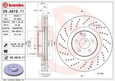 BREMBO Bremsscheibe 09.A819.11 Bremsscheiben,Scheibenbremsen MERCEDES-BENZ,E-Klasse Limousine (W211),E-Klasse T-modell (S211)